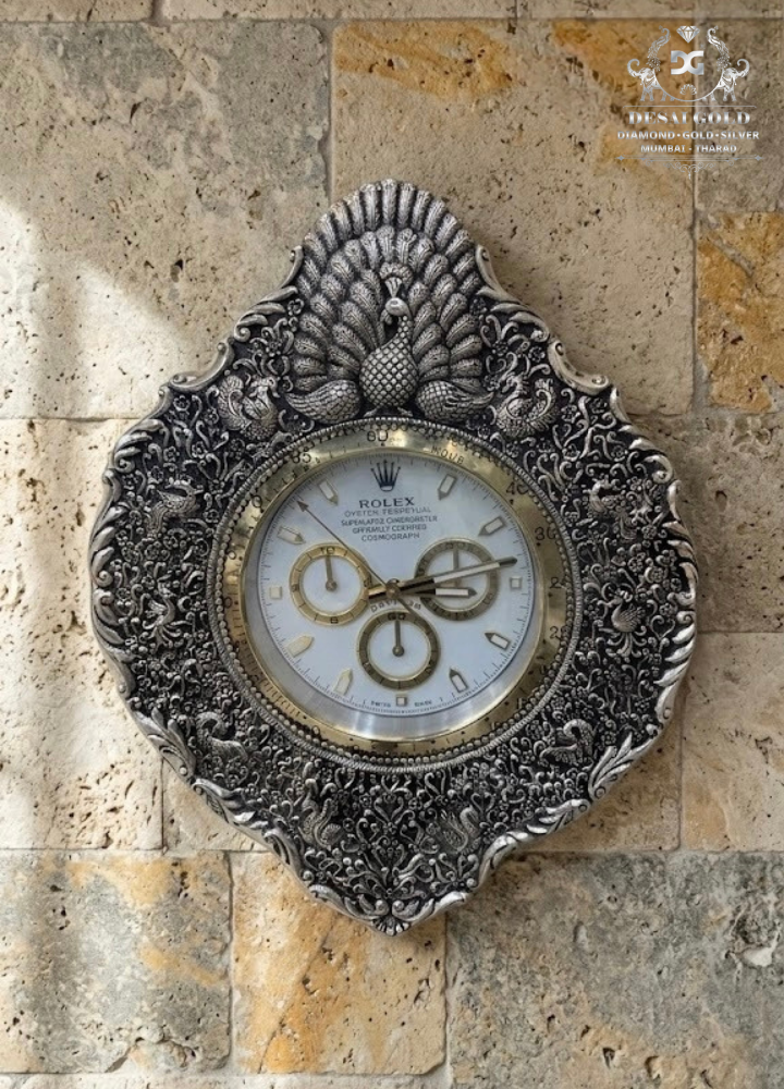 Antique Silver Wall Clock