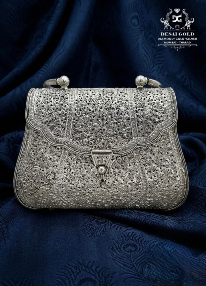 Royal Silver Jali Purse