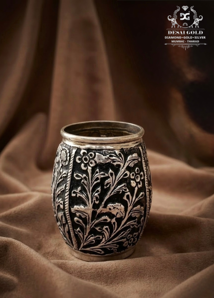 Flower Design Antique Glass