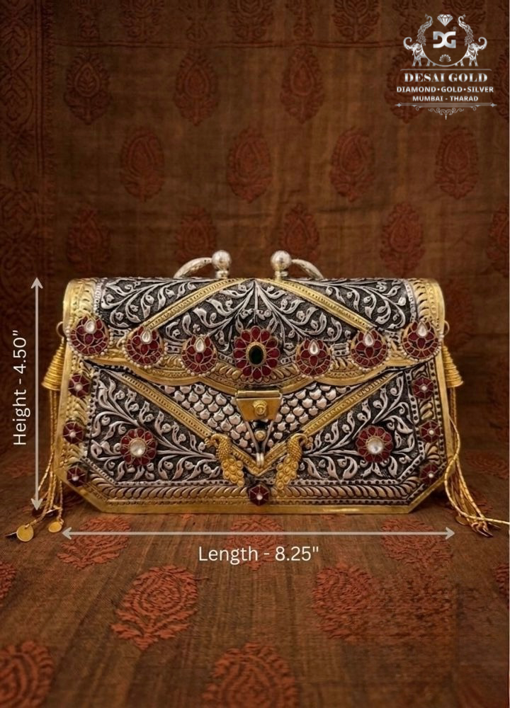 The Peacock Throne Clutch (Gold Plated)