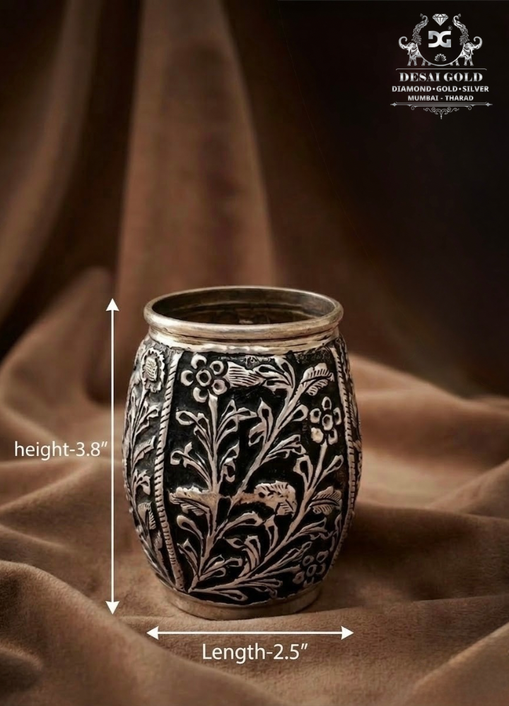 Flower Design Antique Glass