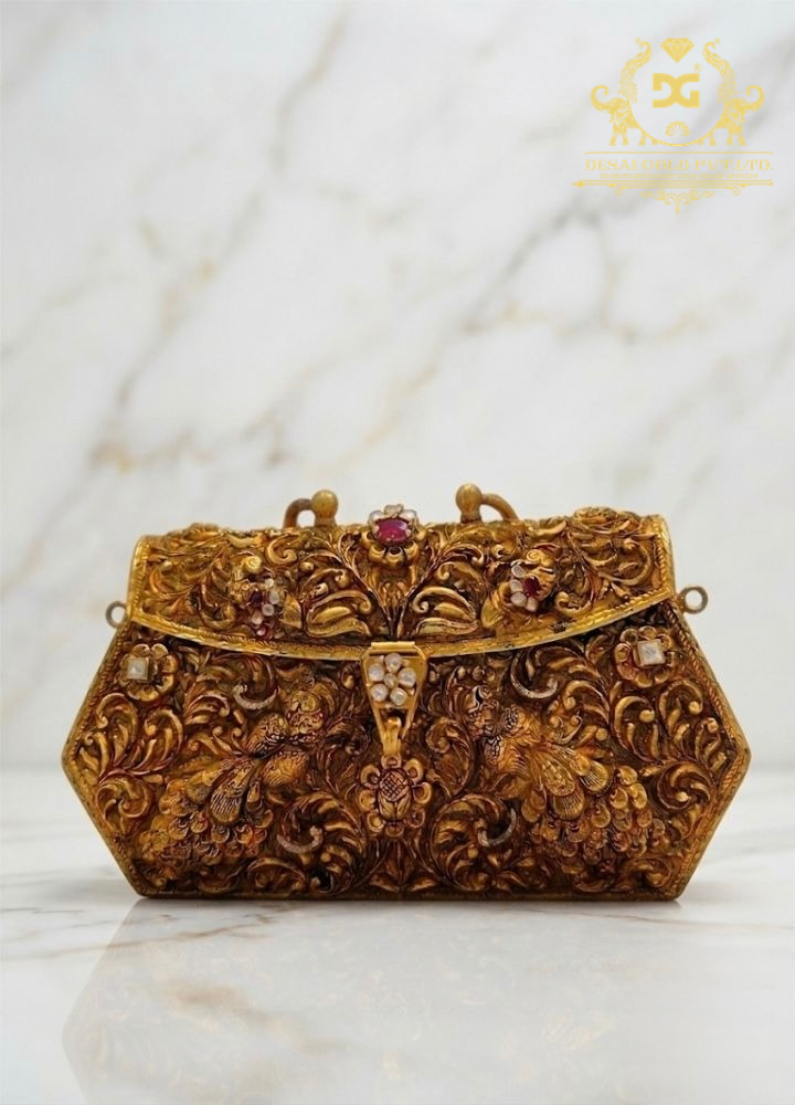 Vintage Peacock Purse (Gold Plated)