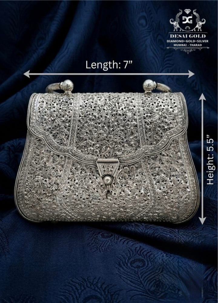 Royal Silver Jali Purse