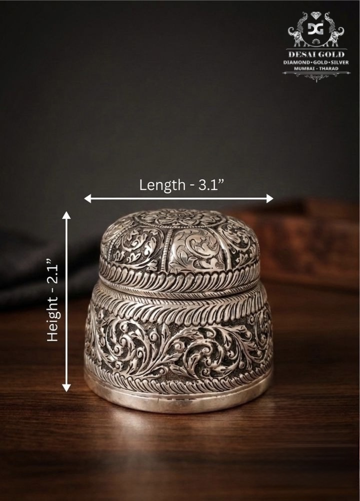 Antique Silver Rice Dabbi