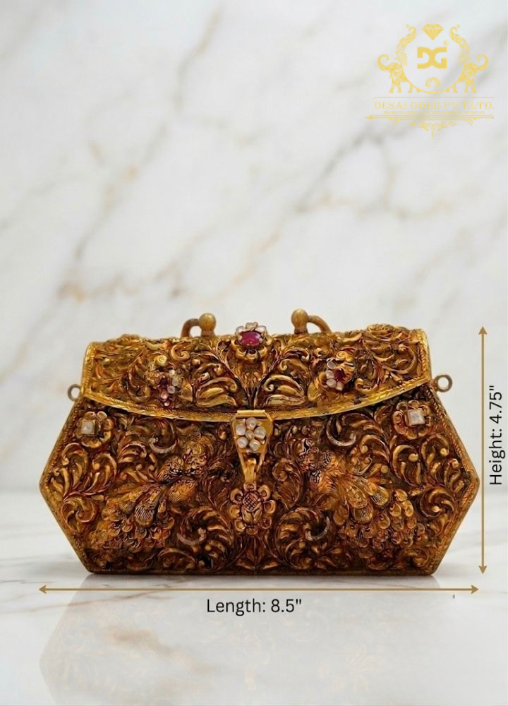 Vintage Peacock Purse (Gold Plated)