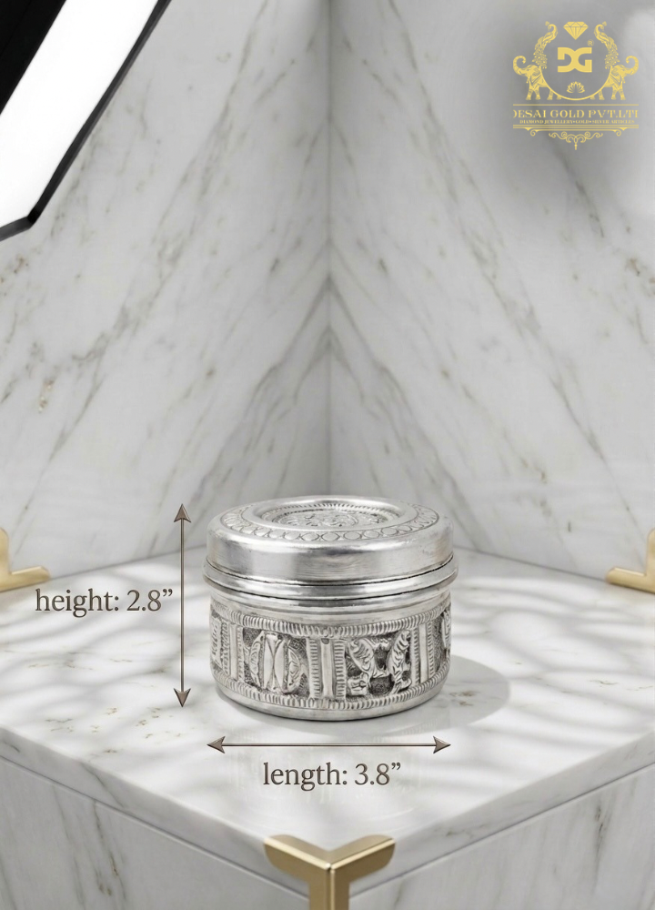 Ashta Mangal Theme Rice Dabbi