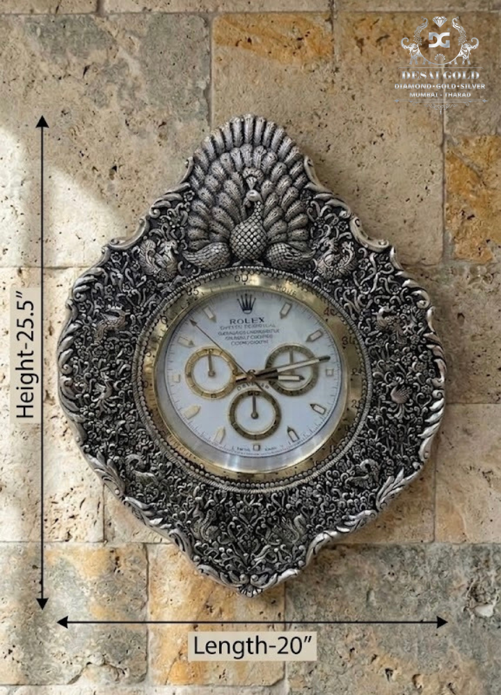 Antique Silver Wall Clock