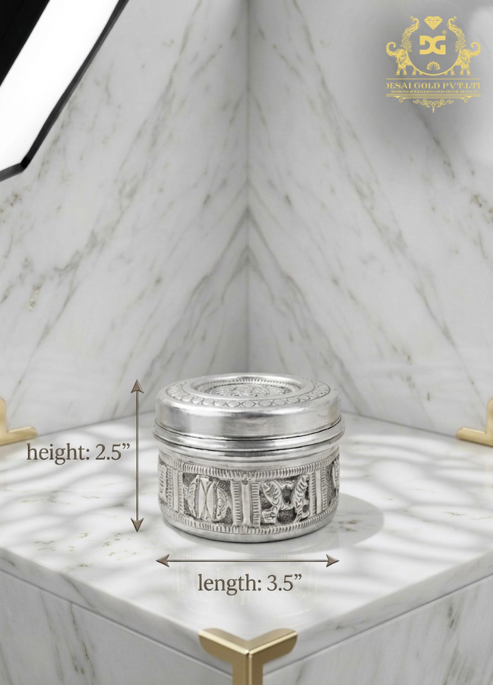 Ashta Mangal Design Rice Dabbi