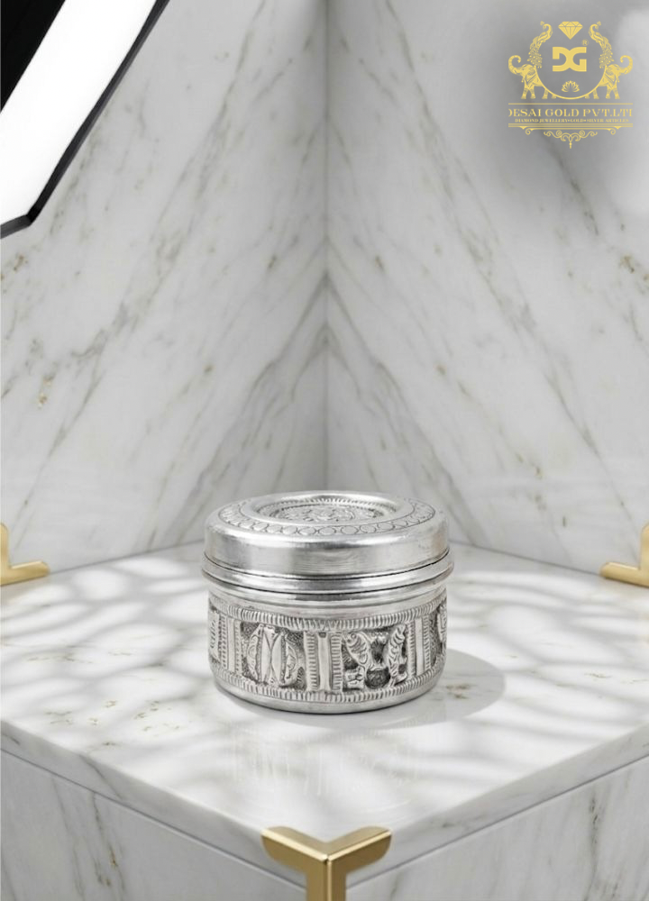 Ashta Mangal Design Rice Dabbi